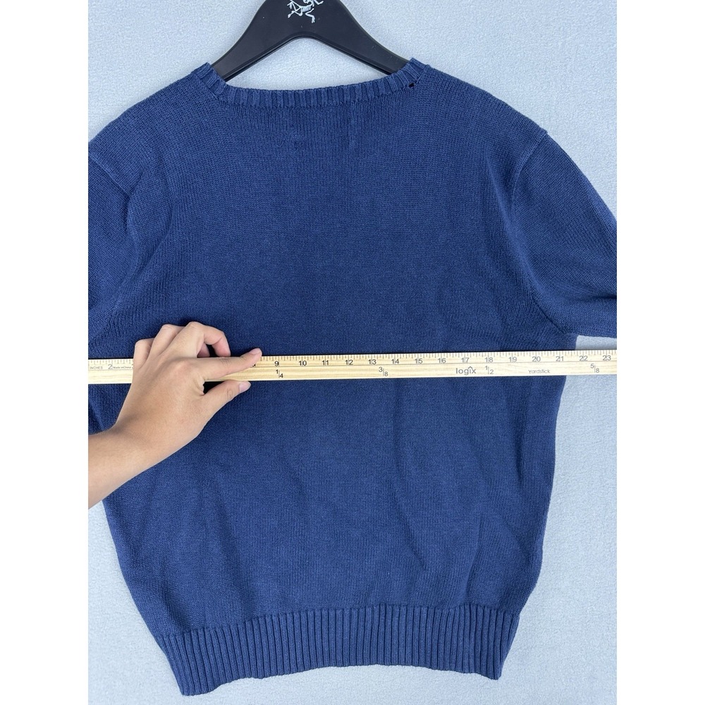 Polo Ralph Lauren Crewneck Cotton Sweatshirt Navy Logo Mens Large Utility Preppy - Picture 8 of 9